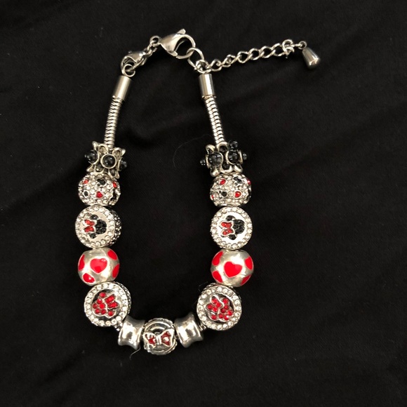 Mouse red and black charm bracelet - Picture 2 of 5